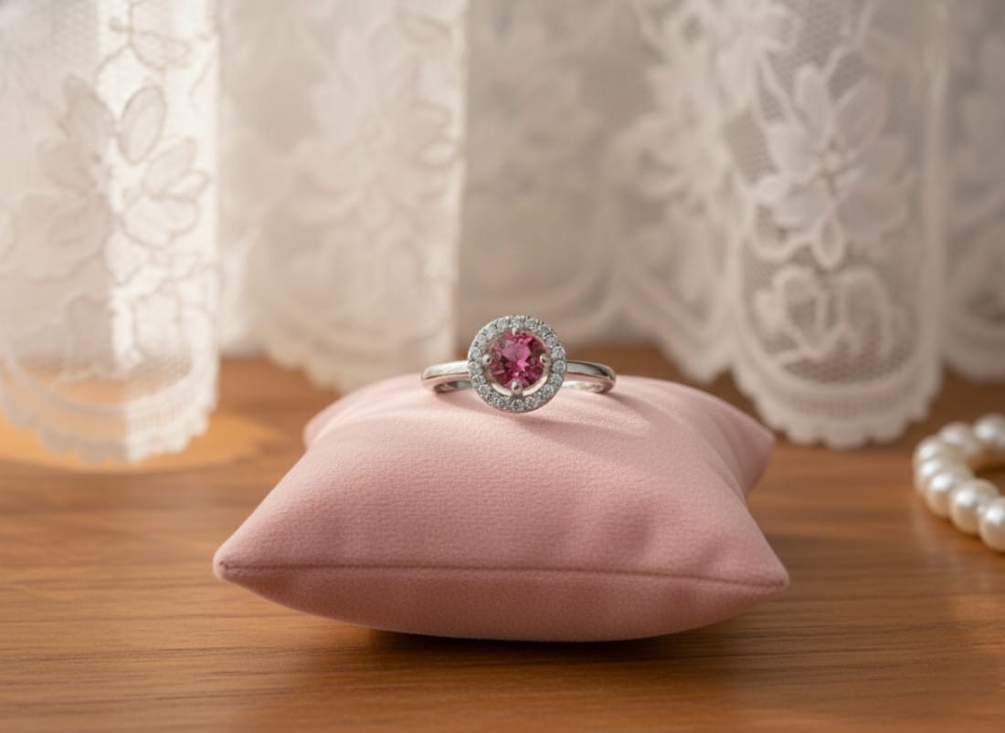 Halo Ring (Pink Tourmaline)