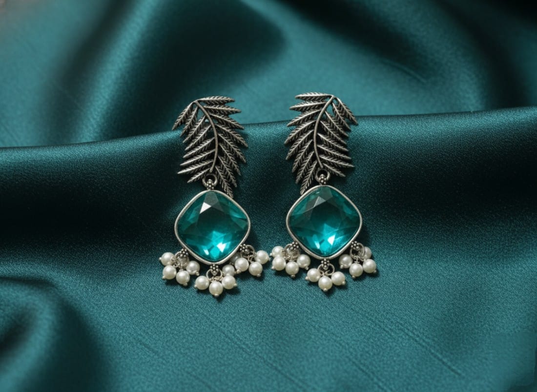 Teal Tropic Dangler Earrings
